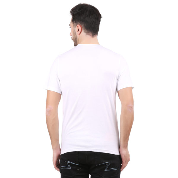 Vakum Men White Round Neck Printed T Shirt