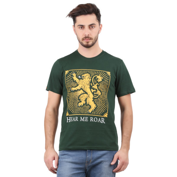 Vakum Men Bottle Green Round Neck Printed T Shirt