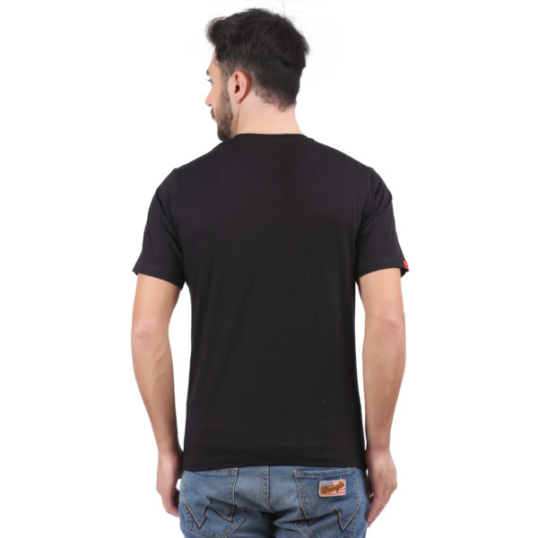 Vakum Men Black Round Neck Printed T Shirt