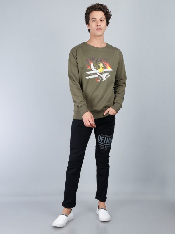 Vakum Round Neck Olive Green SWEAT SHIRT