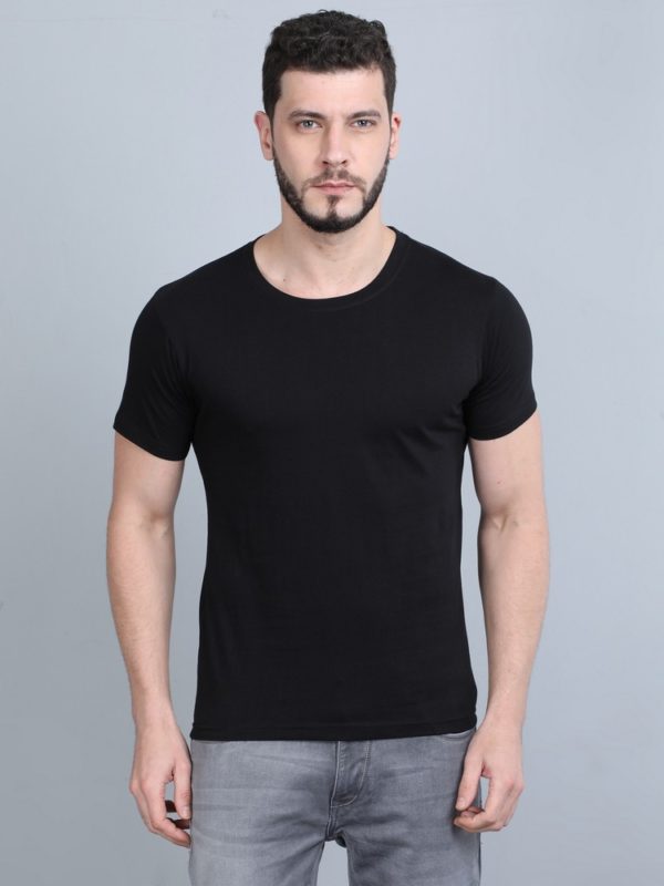 Vakum Round Neck Black T Shirt