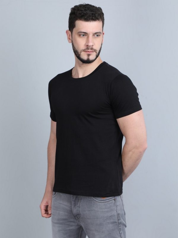 Vakum Round Neck Black T Shirt