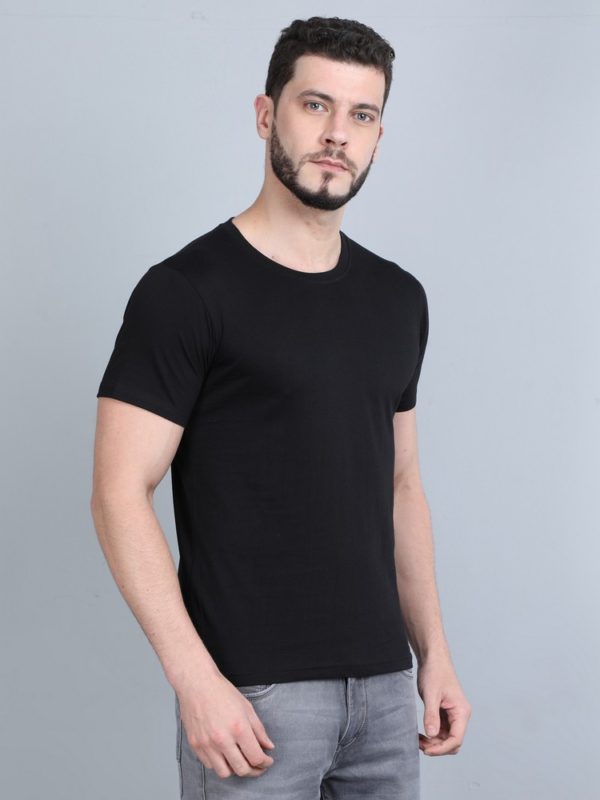 Vakum Round Neck Black T Shirt