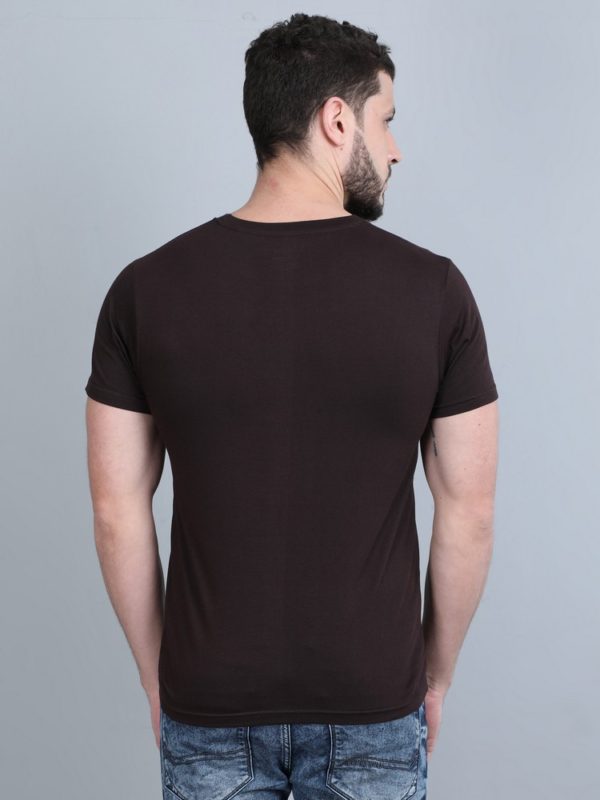 Vakum Round Neck Coffee Brown T Shirt