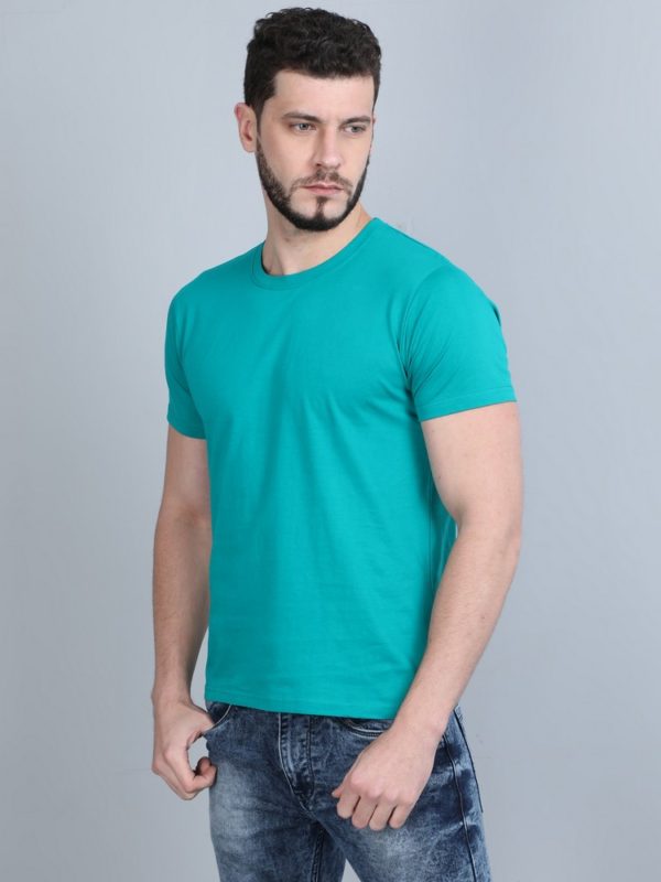 Vakum Round Neck Mint Blue T Shirt