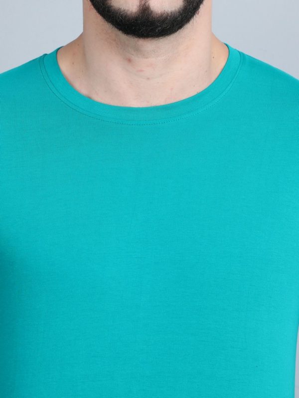 Vakum Round Neck Mint Blue T Shirt