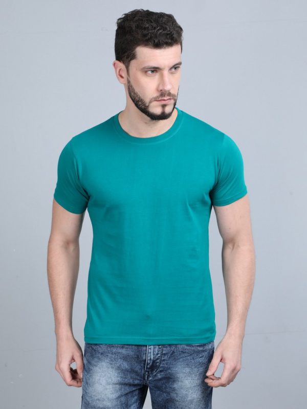 Vakum Round Neck Aqua Green T Shirt