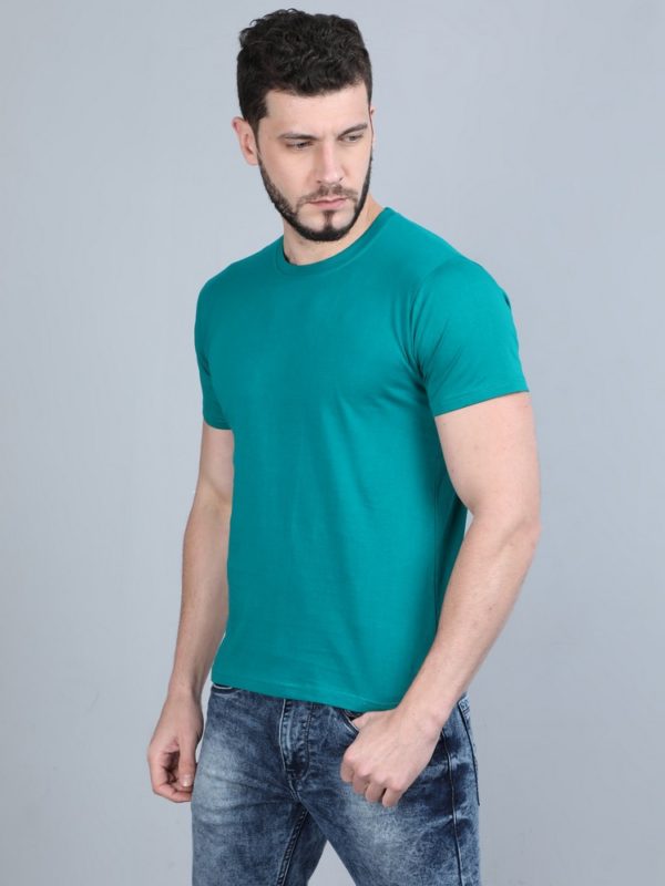 Vakum Round Neck Aqua Green T Shirt