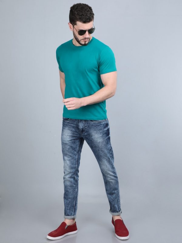 Vakum Round Neck Aqua Green T Shirt