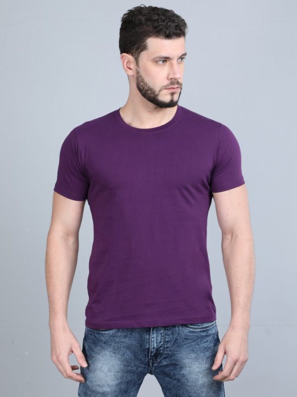 Vakum Round Neck Purple T Shirt