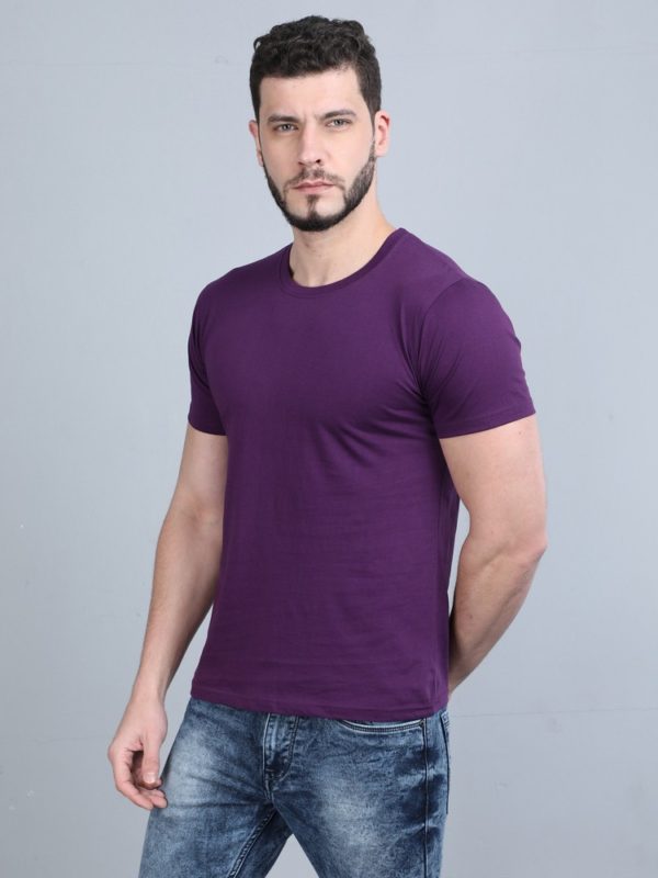 Vakum Round Neck Purple T Shirt