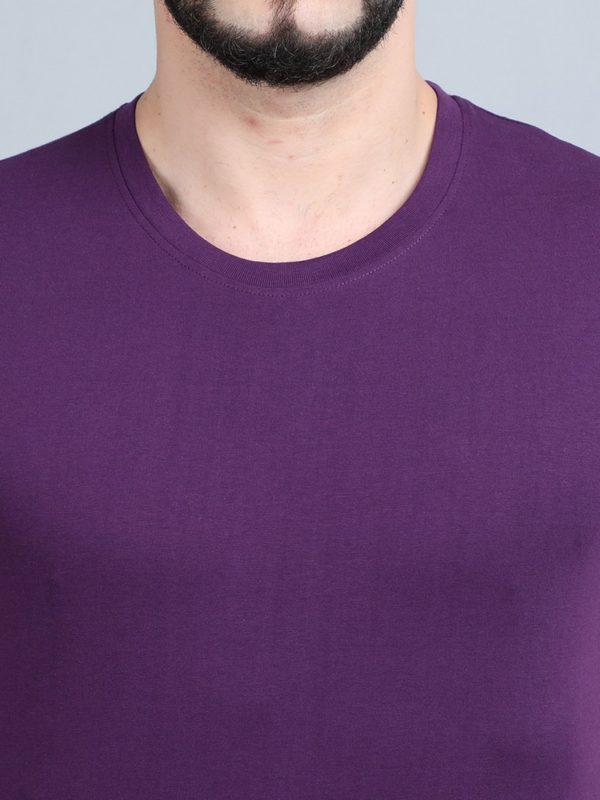 Vakum Round Neck Purple T Shirt