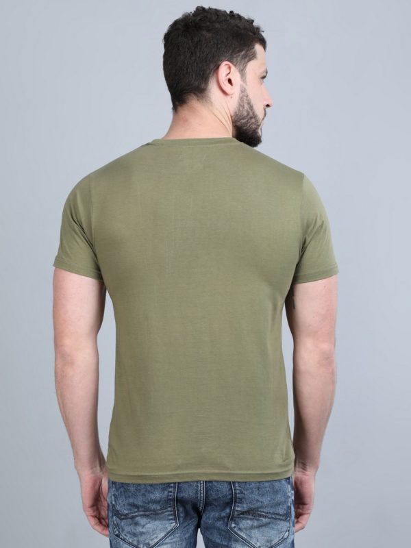 Vakum Round Neck Olive Green T Shirt