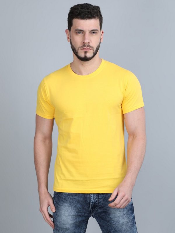 Vakum Round Neck Canary Yellow T Shirt