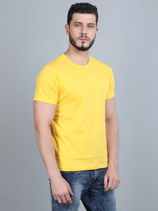 Vakum Round Neck Canary Yellow T Shirt