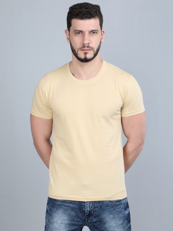 Vakum Round Neck Cream T Shirt