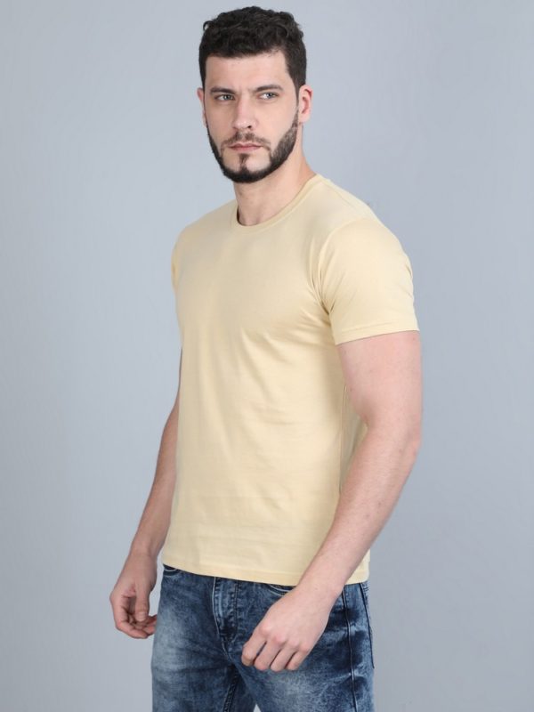 Vakum Round Neck Cream T Shirt