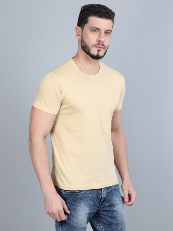 Vakum Round Neck Cream T Shirt