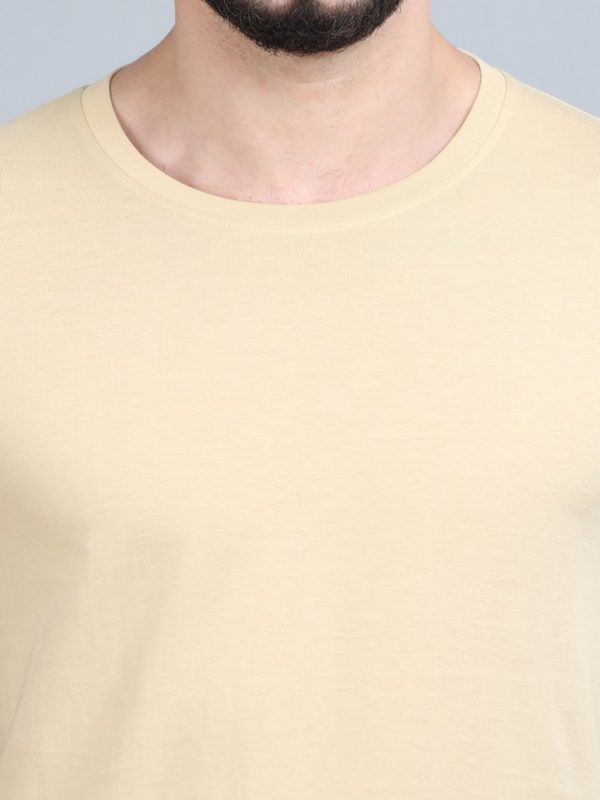 Vakum Round Neck Cream T Shirt