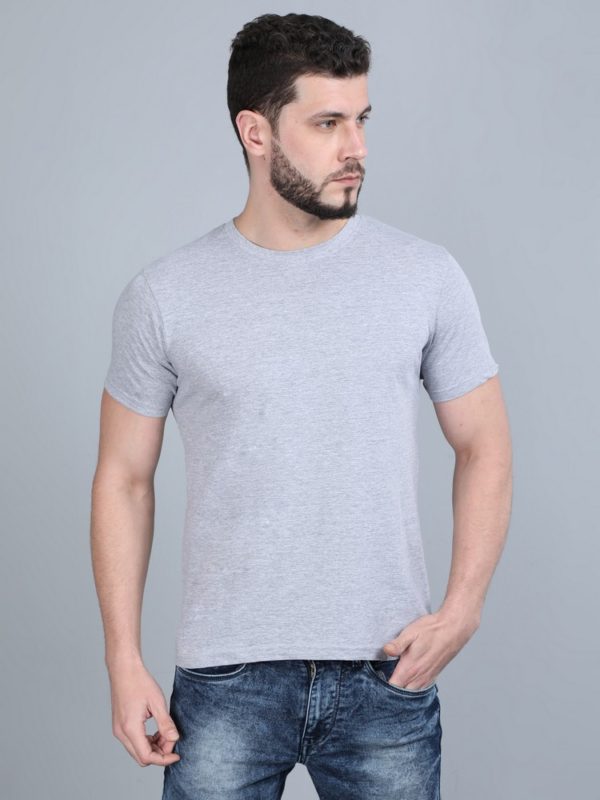 Vakum Round Neck Grey Marl T Shirt