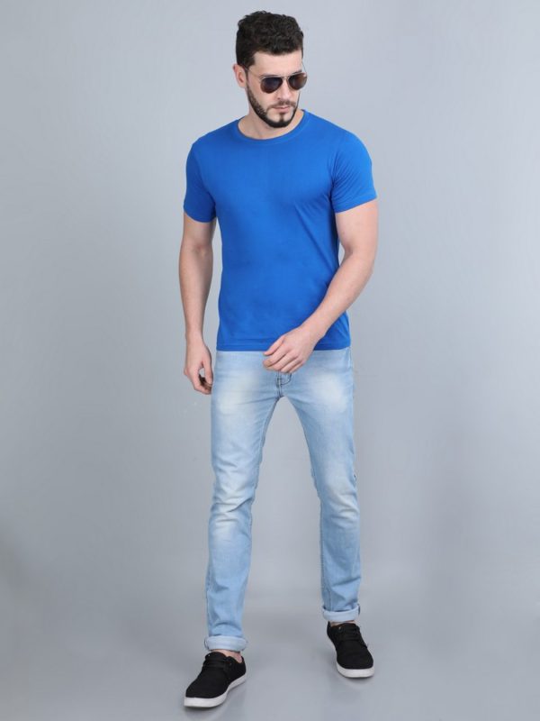 Vakum Round Neck Imperail Blue T Shirt