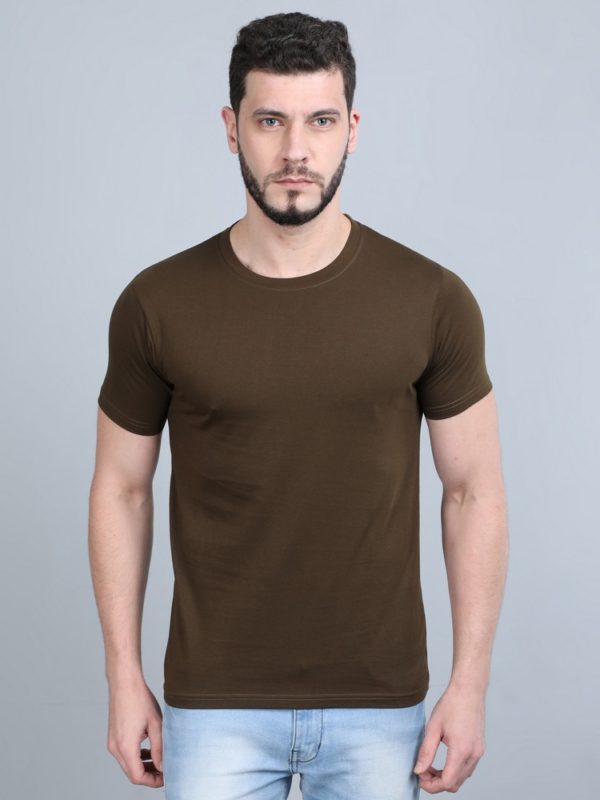 Vakum Round Neck Brown T Shirt