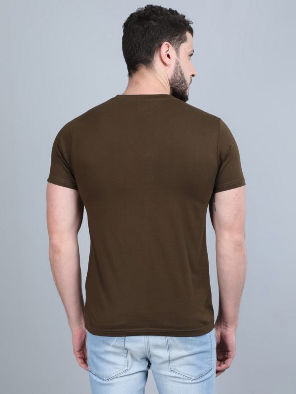 Vakum Round Neck Brown T Shirt