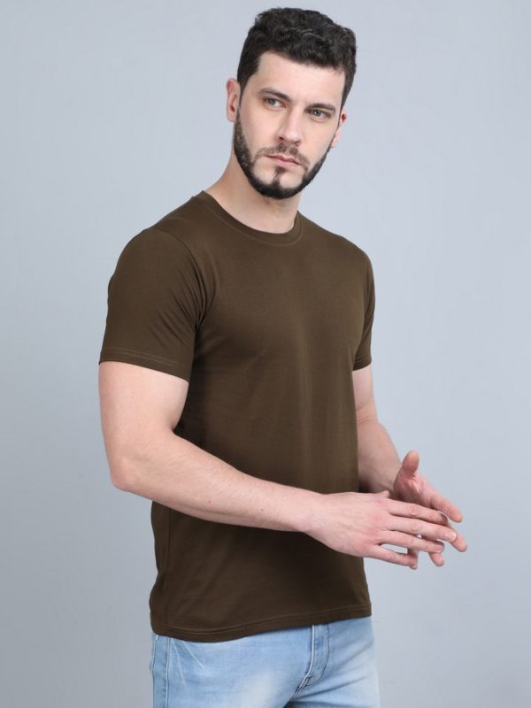 Vakum Round Neck Brown T Shirt