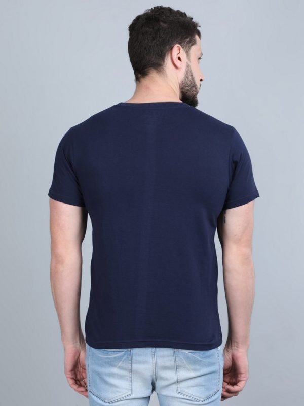 Vakum Round Neck Navy Blue T Shirt