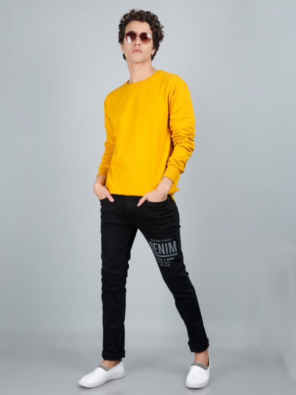 Vakum Round Neck Mustard SWEAT SHIRT