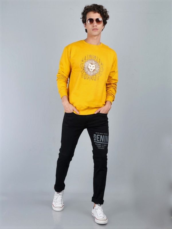 Vakum Round Neck Mustard SWEAT SHIRT