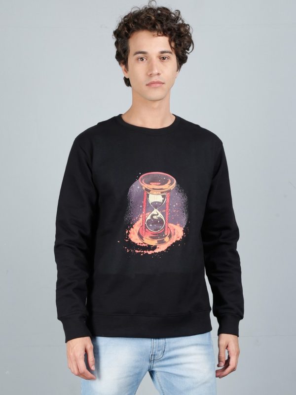 Vakum Round Neck Black SWEAT SHIRT