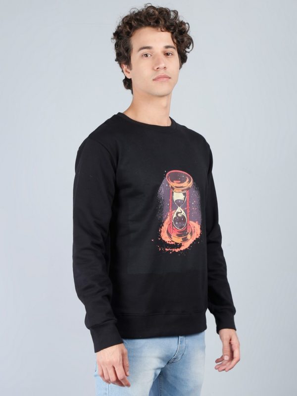 Vakum Round Neck Black SWEAT SHIRT