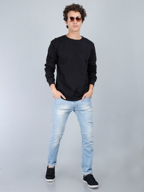 Vakum Round Neck Black SWEAT SHIRT