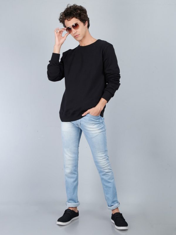 Vakum Round Neck Black SWEAT SHIRT