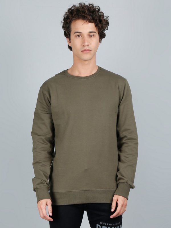 Vakum Round Neck Olive Green SWEAT SHIRT