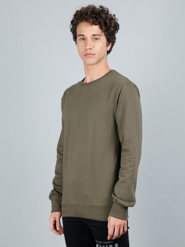 Vakum Round Neck Olive Green SWEAT SHIRT